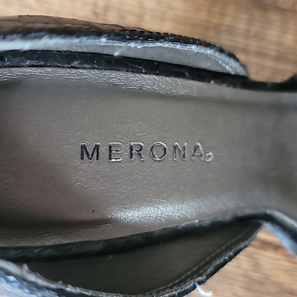 Like New Merona Size 5.5 Black Heels with Silver Buckle and detailing - Picture 9 of 9